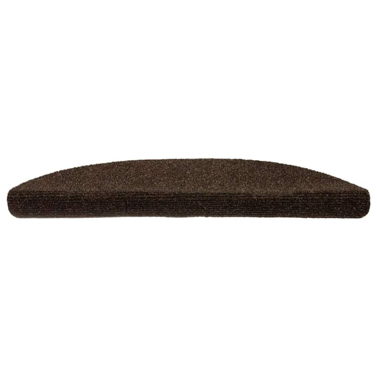 VidaXL tapis d'escalier auto-adhésifs 30 pièces 56x17x3 cm marron semi-circulaire