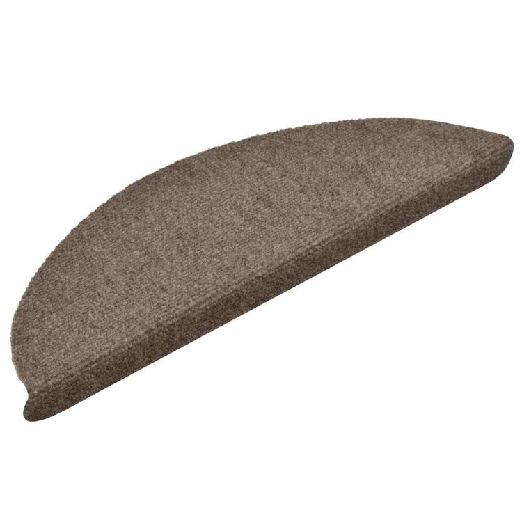 VidaXL tapis d'escalier auto-adhésifs 30 pièces 56x17x3 cm beige semi-circulaire