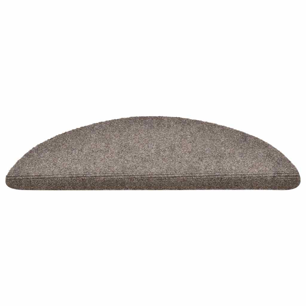 VidaXL tapis d'escalier auto-adhésifs 30 pièces 56x17x3 cm beige semi-circulaire
