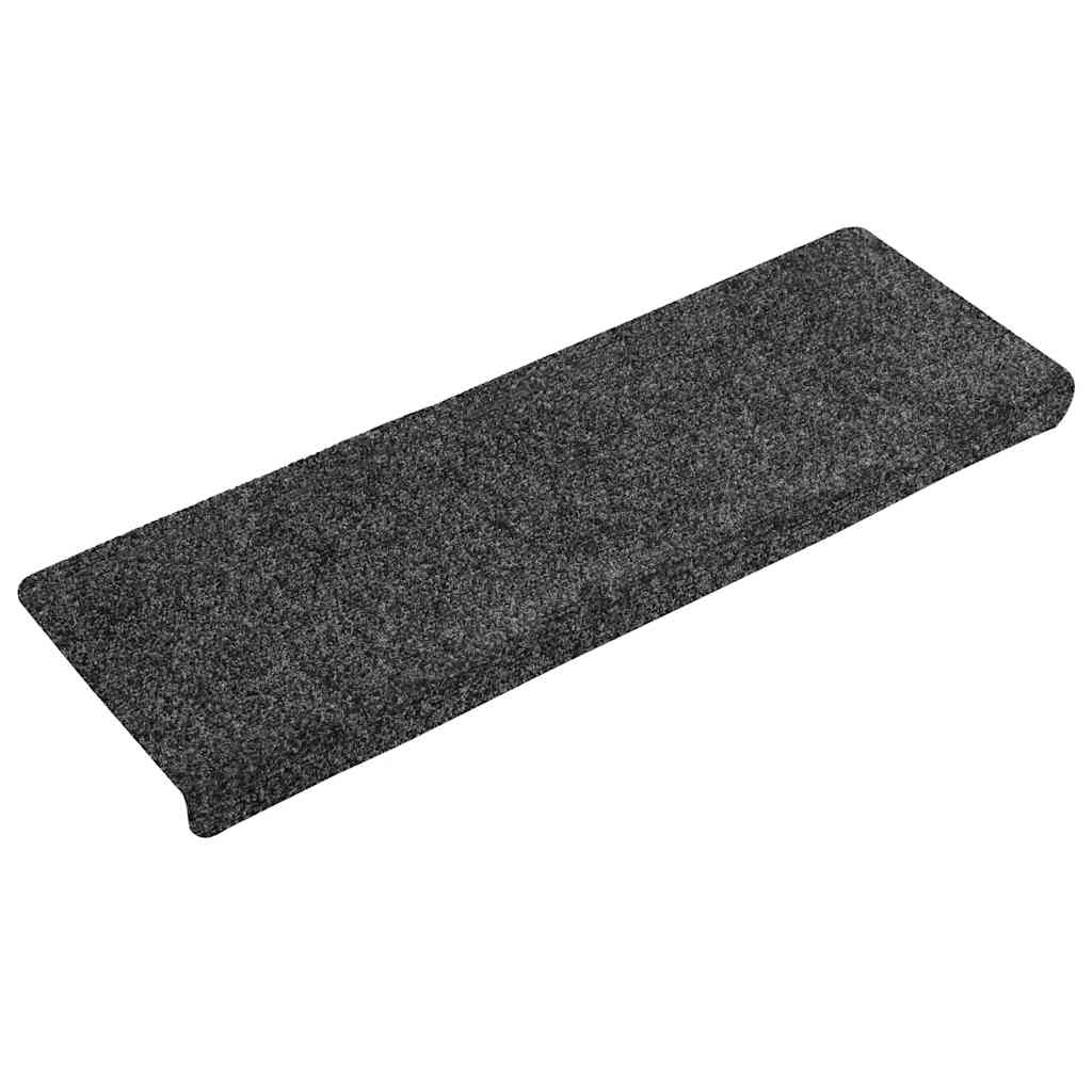 VidaXL tapis d'escalier auto-adhésifs 30 pièces 65x21x4 cm bord rectangulaire gris