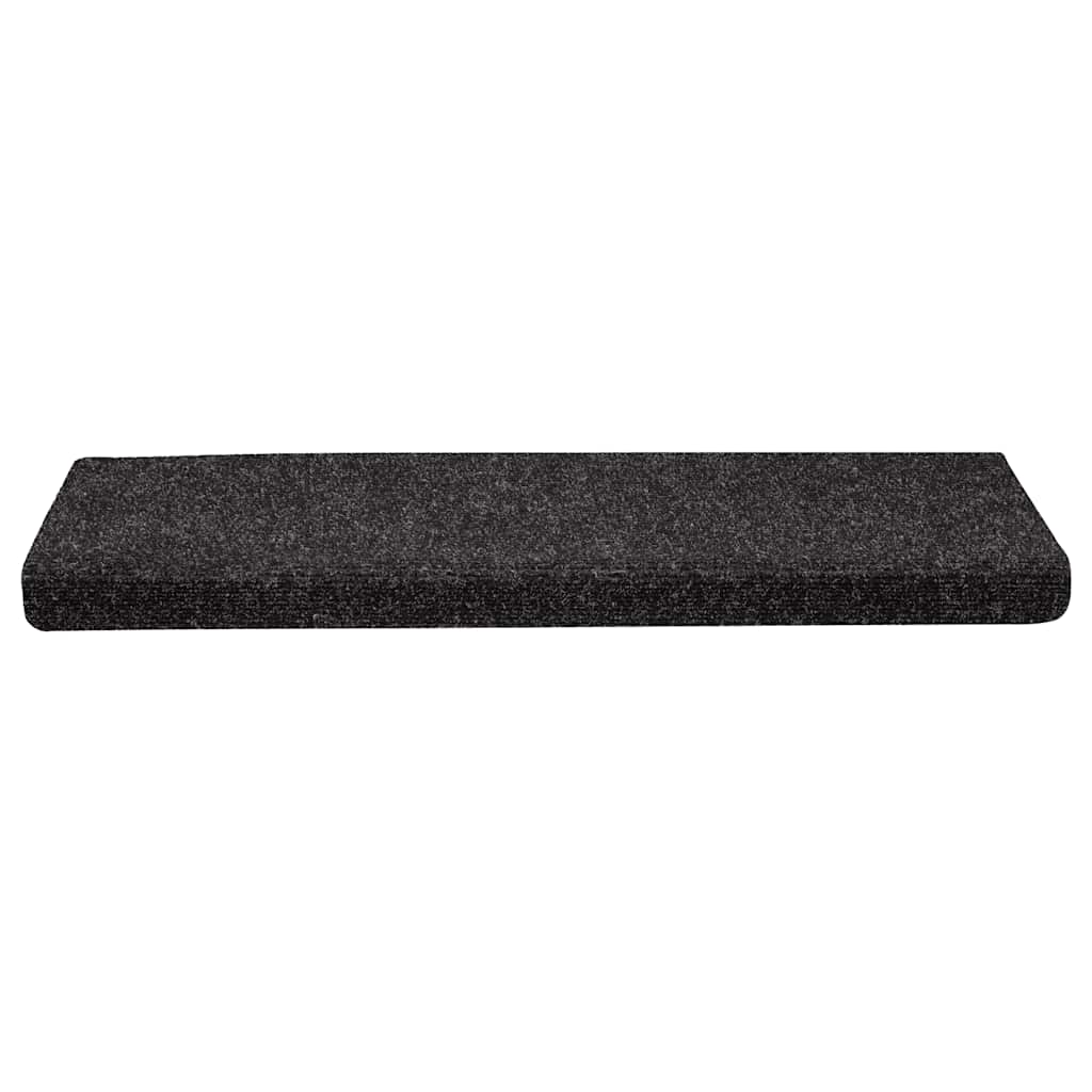 VidaXL tapis d'escalier auto-adhésifs 30 pièces 65x21x4 cm bord rectangulaire noir