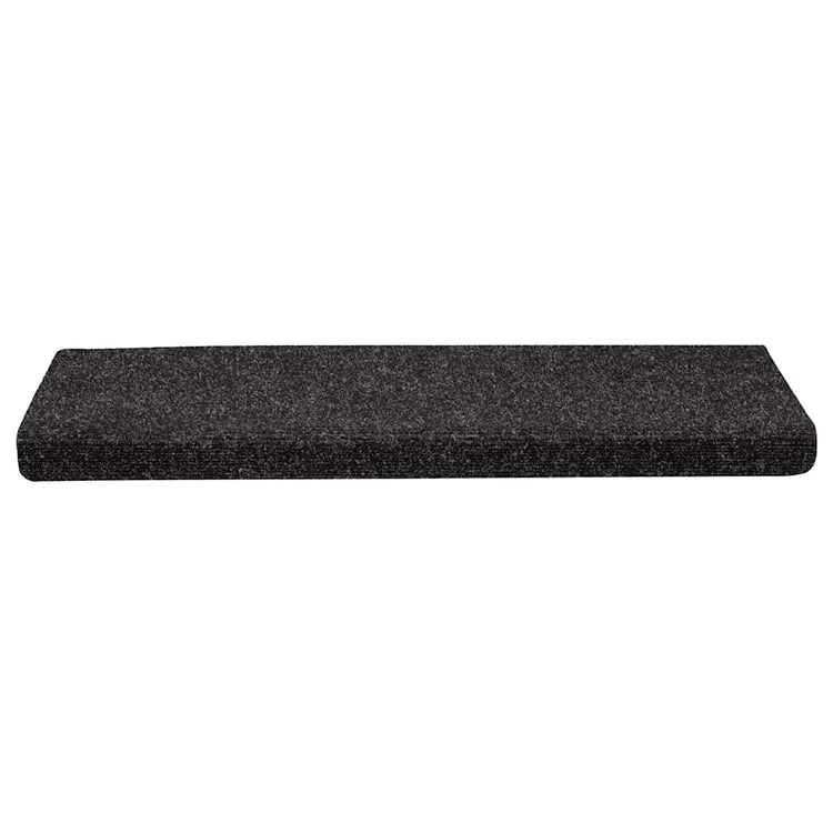 VidaXL tapis d'escalier auto-adhésifs 30 pièces 65x21x4 cm bord rectangulaire noir