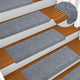 Vidaxx tapis d'escalier autocollants 30 pièces 65x21x4 cm bord rectangulaire gris clair