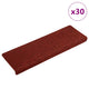 VidaXL tapis d'escalier auto-adhésifs 30 pièces 65x21x4 cm bord rectangulaire rouge bordeaux