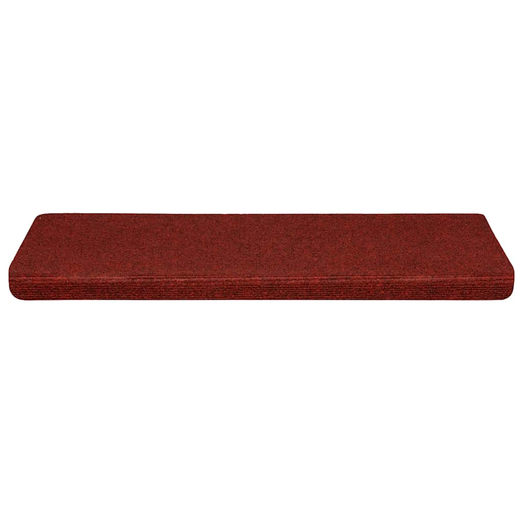 VidaXL tapis d'escalier auto-adhésifs 30 pièces 65x21x4 cm bord rectangulaire rouge bordeaux