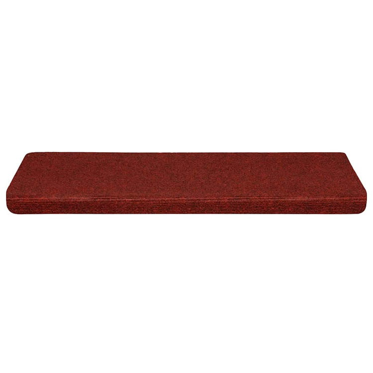 VidaXL tapis d'escalier auto-adhésifs 30 pièces 65x21x4 cm bord rectangulaire rouge bordeaux