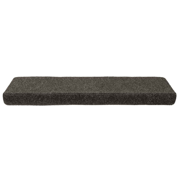 VidaXL tapis d'escalier auto-adhésifs 30 pièces 65x21x4 cm bord rectangulaire anthracite
