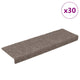 VidaXL tapis d'escalier auto-adhésifs 30 pièces 65x21x4 cm bord rectangulaire beige