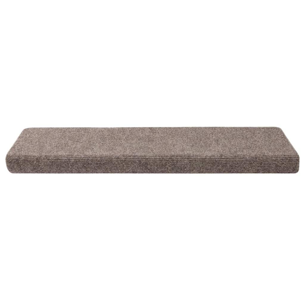 VidaXL tapis d'escalier auto-adhésifs 30 pièces 65x21x4 cm bord rectangulaire beige