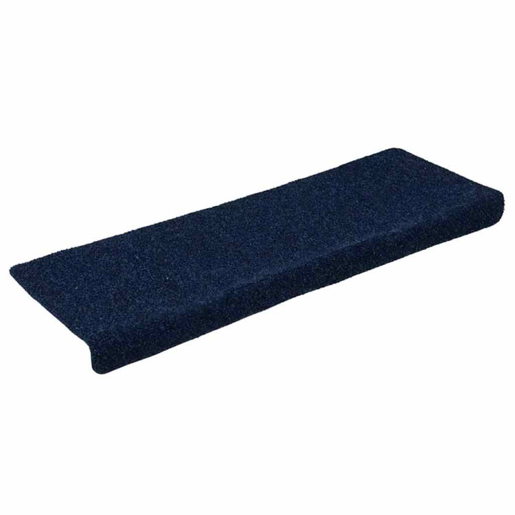Vidaxx tapis d'escalier autocollants 30 pièces 65x21x4 cm bleu marine avec bord rectangulaire