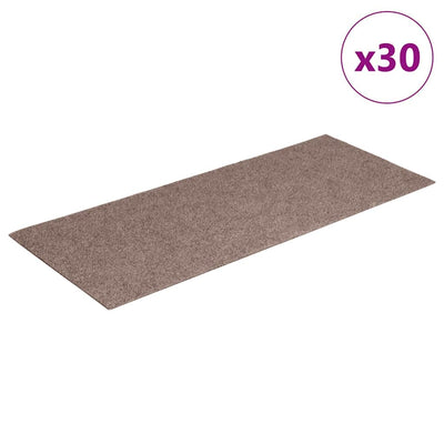 VidaXL tapis d'escalier auto-adhésifs 30 pièces 60x25 cm marron clair rectangulaire