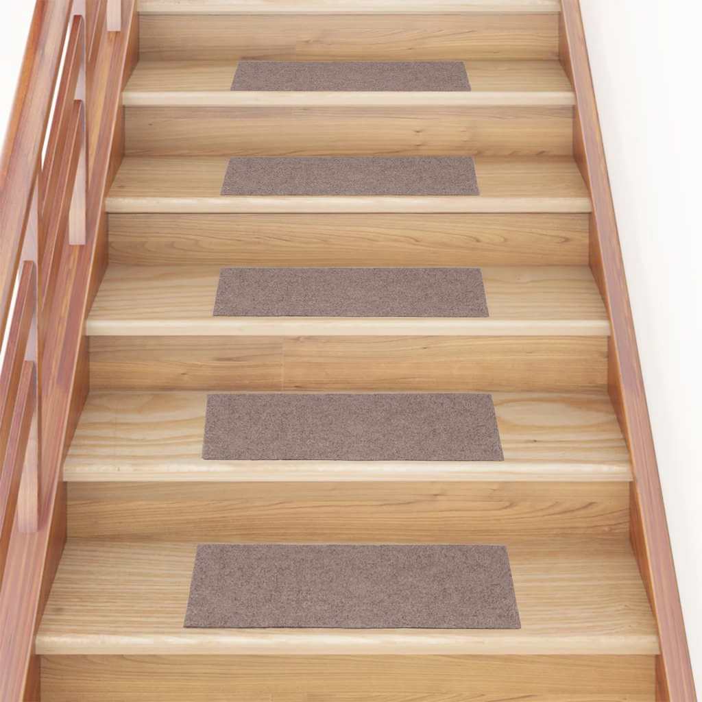 VidaXL tapis d'escalier auto-adhésifs 30 pièces 60x25 cm marron clair rectangulaire
