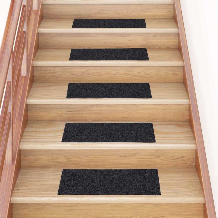 VidaXL tapis d'escalier auto-adhésifs 30 pièces 60x25 cm gris rectangulaire