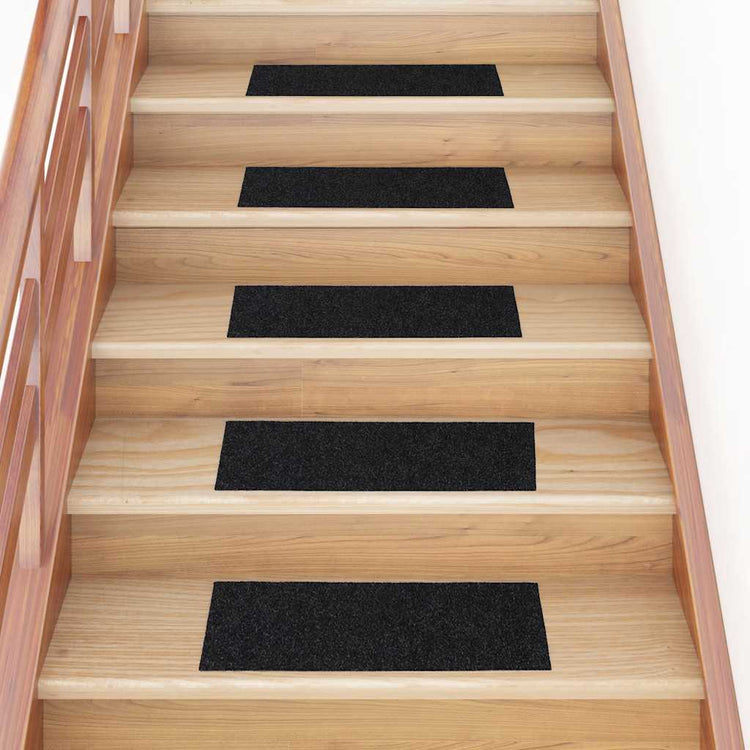 VidaXL tapis d'escalier auto-adhésifs 30 pièces 60x25 cm noir rectangulaire
