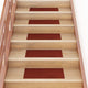 VidaXL tapis d'escalier auto-adhésifs 30 pièces 60x25 cm rouge bordeaux rectangulaire