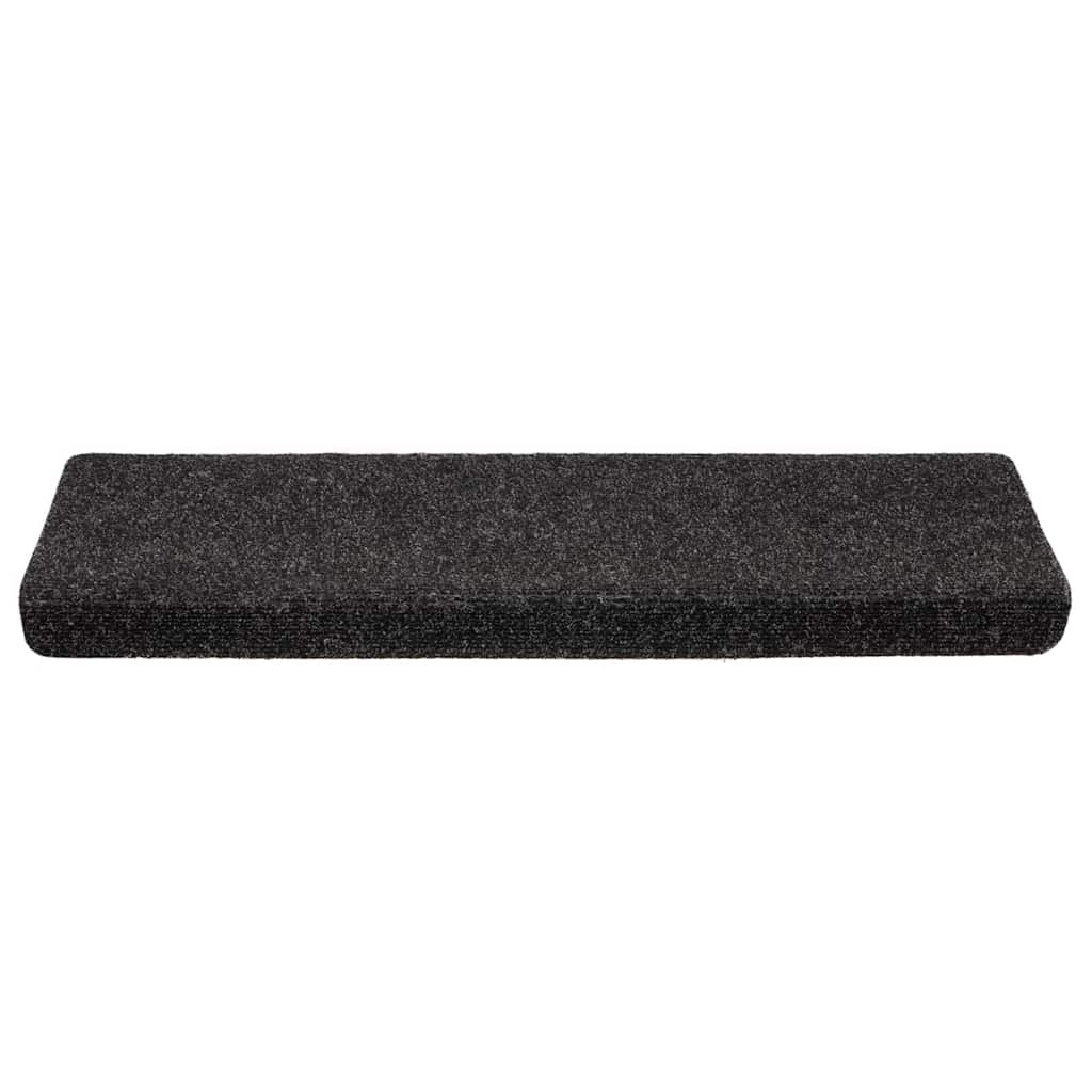VidaXL tapis d'escalier auto-adhésifs 20 pièces 65x21x4 cm bord rectangulaire noir
