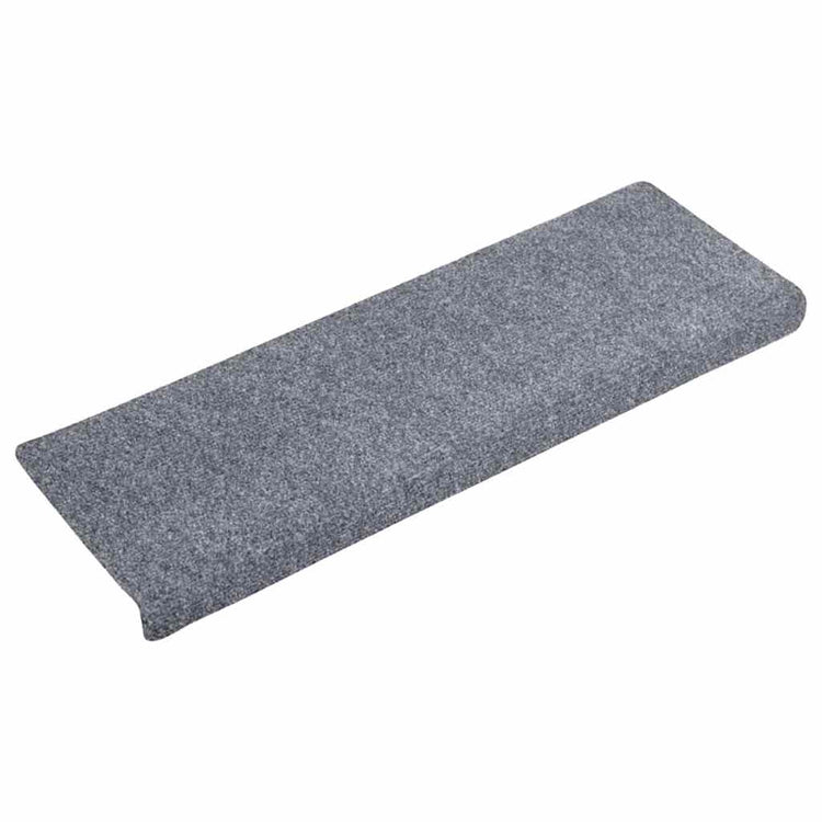 VidaXL tapis d'escalier auto-adhésifs 20 pièces 65x21x4 cm bord rectangulaire gris clair