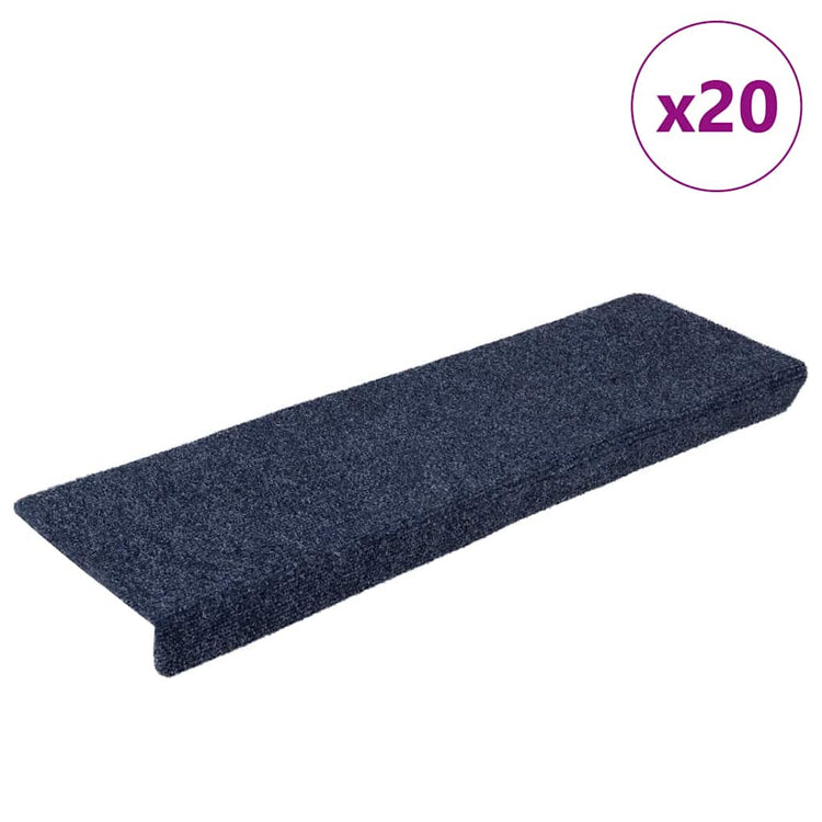 VidaXL tapis d'escalier auto-adhésifs 20 pièces 65x21x4 cm bord rectangulaire anthracite