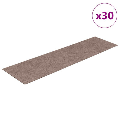 Vidaxx tapis d'escalier autocollants 30 pièces 76x20 cm marron clair rectangulaire