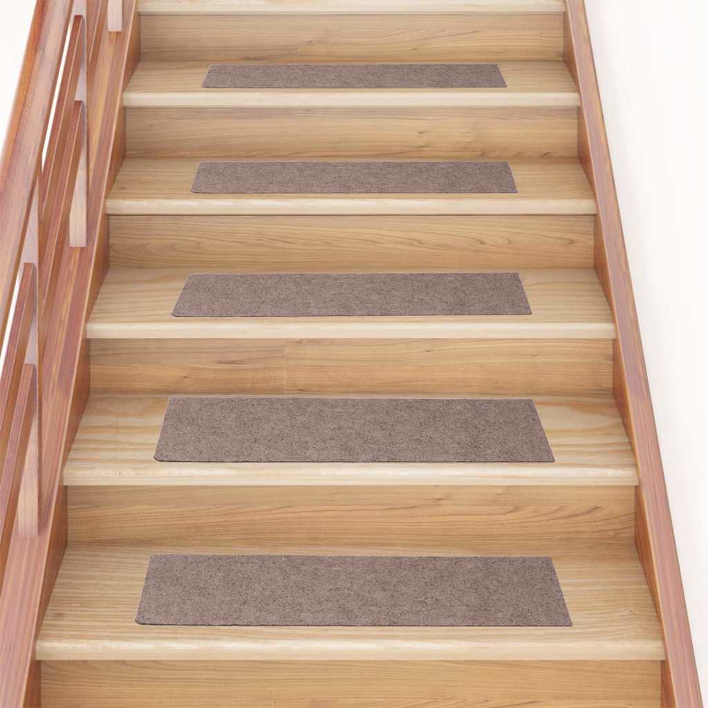 Vidaxx tapis d'escalier autocollants 30 pièces 76x20 cm marron clair rectangulaire