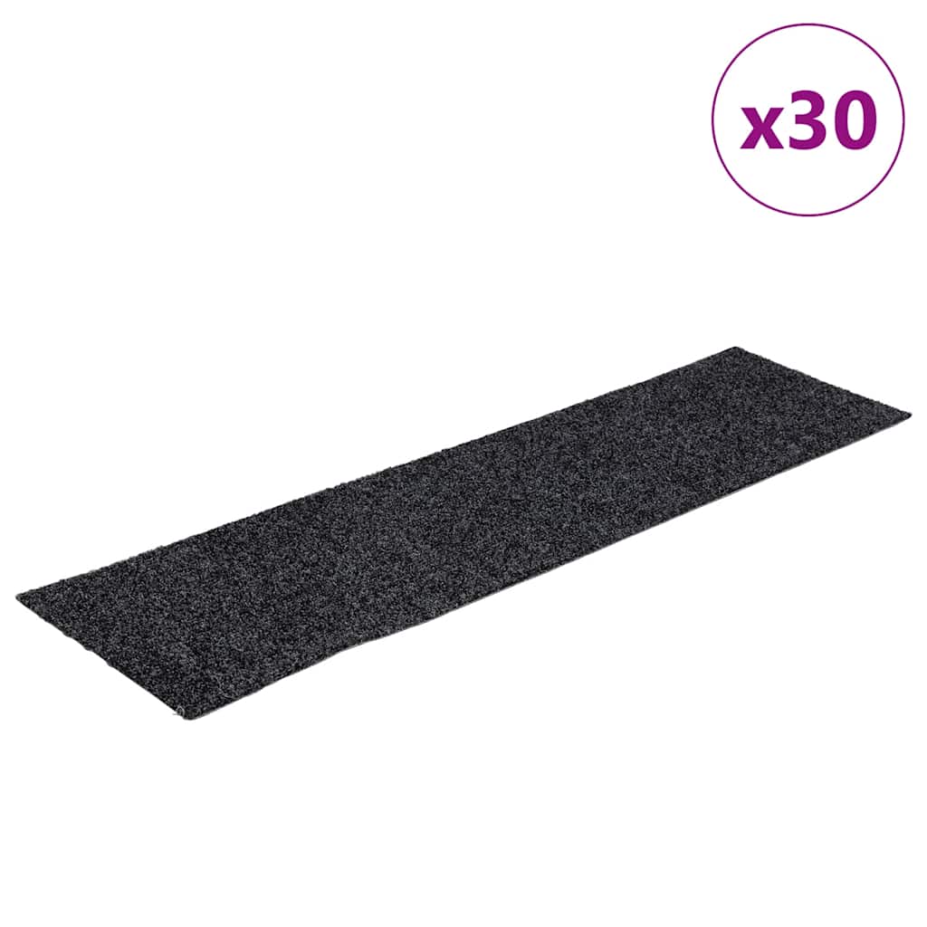 Vidaxx tapis d'escalier autocollants 30 pièces 76x20 cm gris rectangulaire