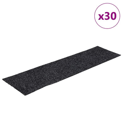Vidaxx tapis d'escalier autocollants 30 pièces 76x20 cm gris rectangulaire