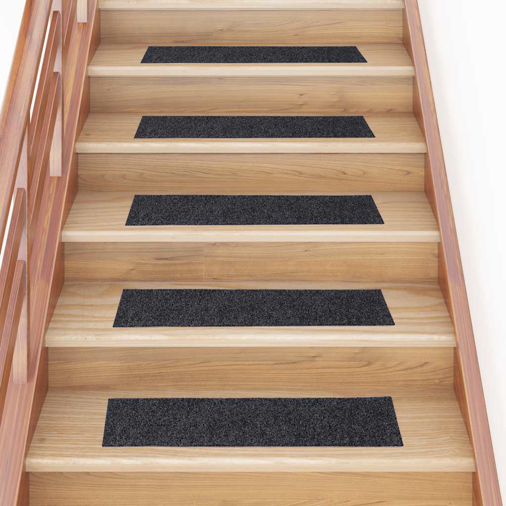 Vidaxx tapis d'escalier autocollants 30 pièces 76x20 cm gris rectangulaire