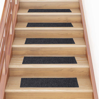 Vidaxx tapis d'escalier autocollants 30 pièces 76x20 cm gris rectangulaire