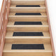 Vidaxx tapis d'escalier autocollants 30 pièces 76x20 cm gris rectangulaire