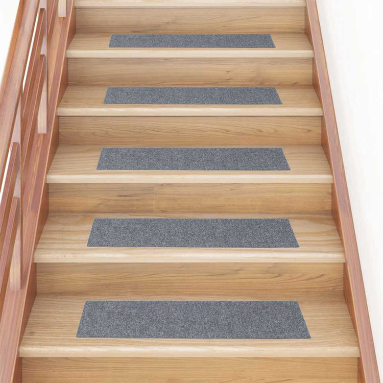 Vidaxx tapis d'escalier auto-adhésifs 30 pièces 76x20 cm gris clair rectangulaire