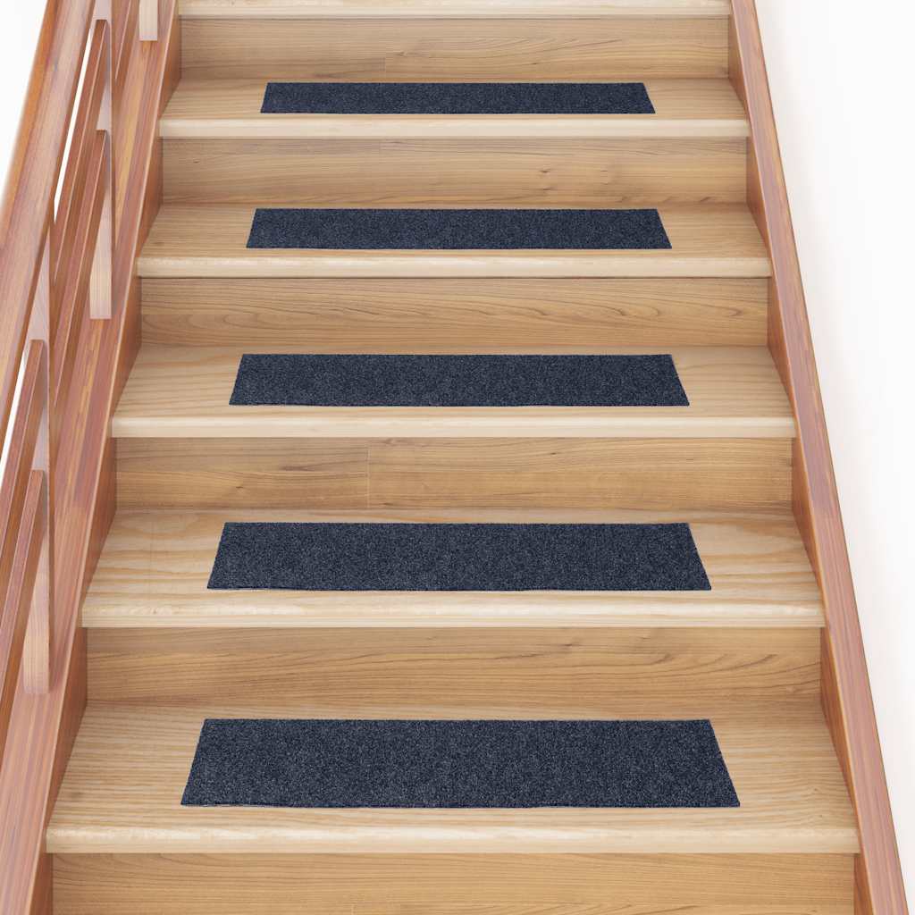 Vidaxx tapis d'escalier autocollants 30 pièces 76x20 cm gris bleu rectangulaire