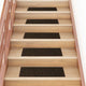 Vidaxx tapis d'escalier autocollants 30 pièces 76x20 cm marron rectangulaire