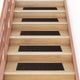 Vidaxx tapis d'escalier autocollants 30 pièces 76x20 cm marron foncé rectangulaire