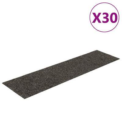 Vidaxx tapis d'escalier autocollants 30 pièces 76x20 cm anthracite rectangulaire
