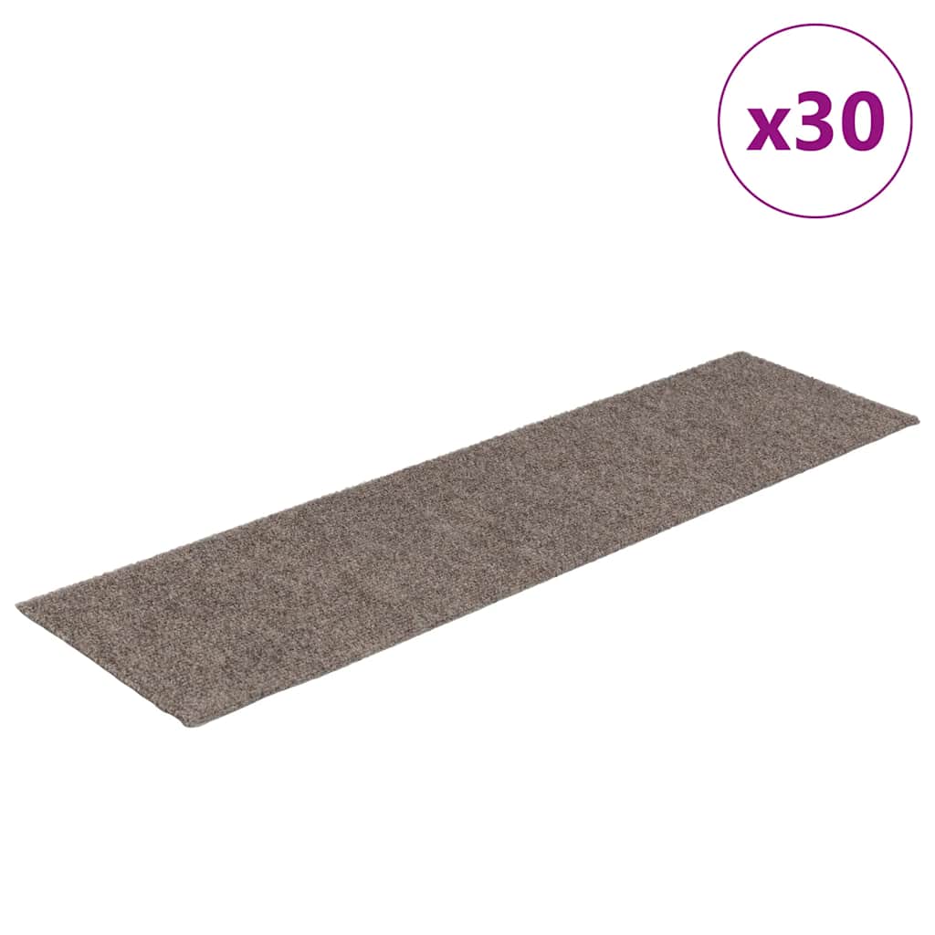 Vidaxx tapis d'escalier autocollants 30 pièces 76x20 cm beige rectangulaire