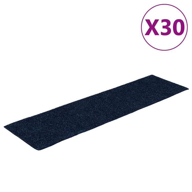 Vidaxx tapis d'escalier autocollants 30 pièces 76x20 cm rectangulaire bleu marine