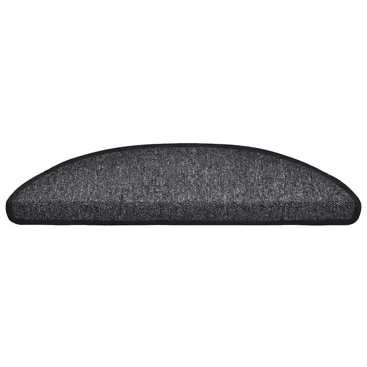 Vidaxx tapis d'escalier 30 pcs 56x17x3 cm anthracite semi-circulaire