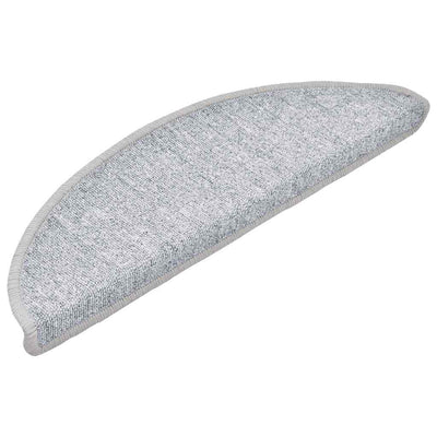 Vidaxx tapis d'escalier 30 pcs 56x17x3 cm gris clair semi-circulaire