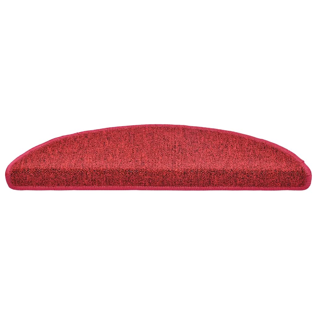 VidaXL tapis d'escalier 30 pcs 56x17x3 cm rouge semi-circulaire