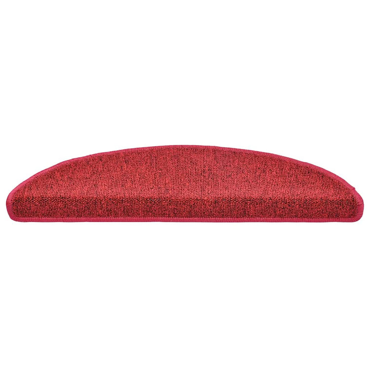 VidaXL tapis d'escalier 30 pcs 56x17x3 cm rouge semi-circulaire