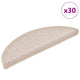 Vidaxx tapis d'escalier 30 pcs 56x17x3 cm taupe semi-circulaire