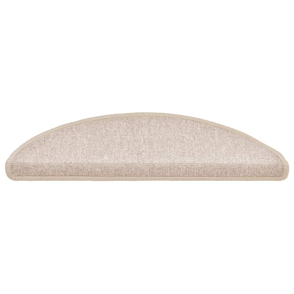 Vidaxx tapis d'escalier 30 pcs 56x17x3 cm taupe semi-circulaire