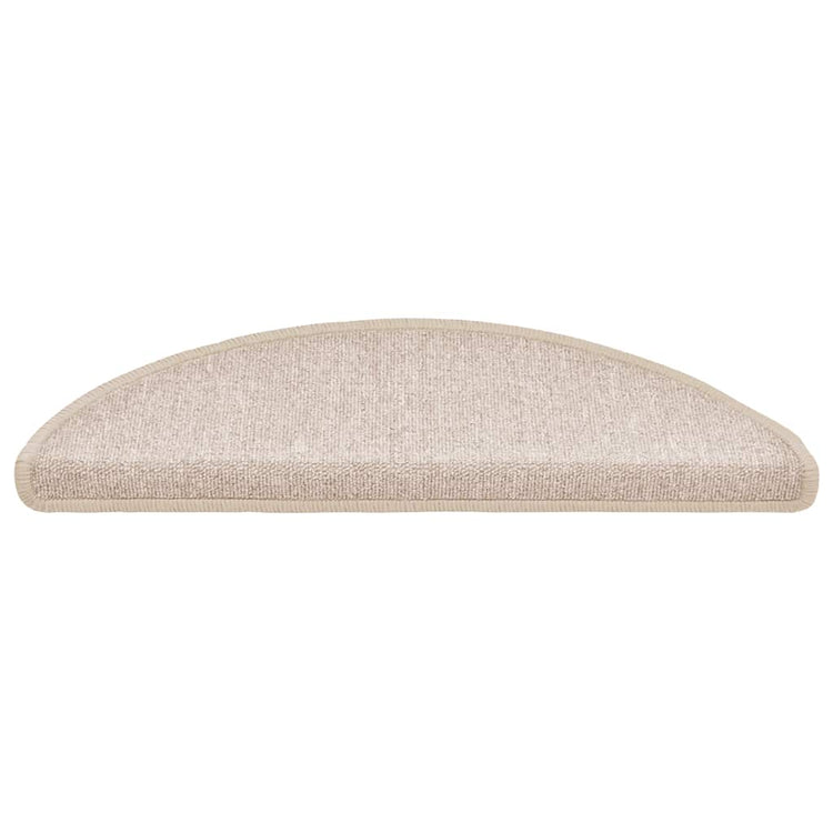 Vidaxx tapis d'escalier 30 pcs 56x17x3 cm taupe semi-circulaire