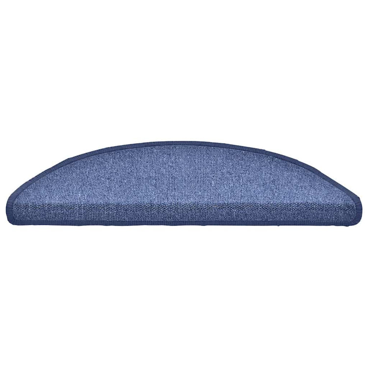 Vidaxx tapis d'escalier 30 pcs 56x17x3 cm bleu semi-circulaire