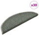 Vidaxx tapis d'escalier 30 pcs 56x17x3 cm vert foncé semi-circulaire