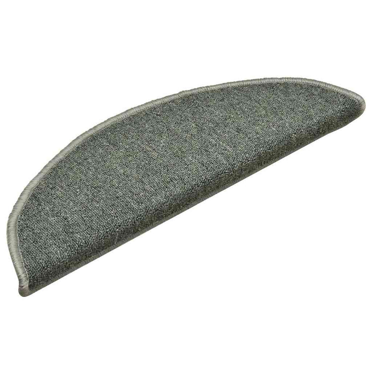 Vidaxx tapis d'escalier 30 pcs 56x17x3 cm vert foncé semi-circulaire