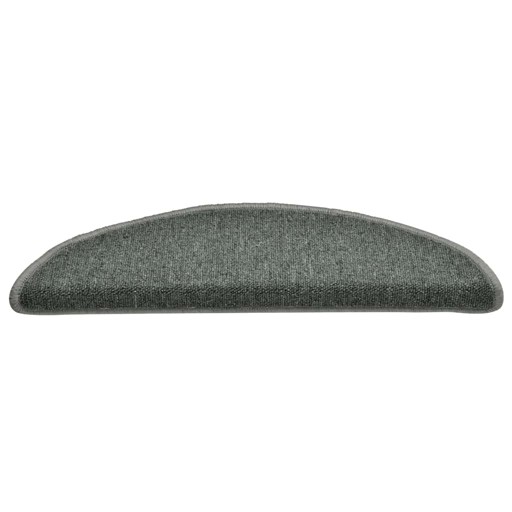 Vidaxx tapis d'escalier 30 pcs 56x17x3 cm vert foncé semi-circulaire