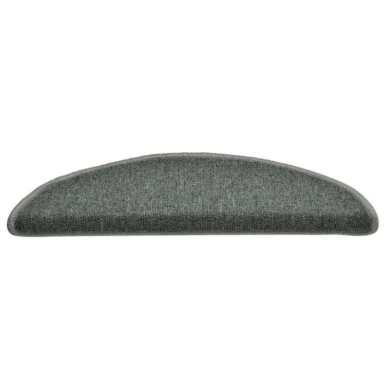 Vidaxx tapis d'escalier 30 pcs 56x17x3 cm vert foncé semi-circulaire
