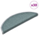 Vidaxx tapis d'escalier 30 pcs 56x17x3 cm bleu mer semi-circulaire