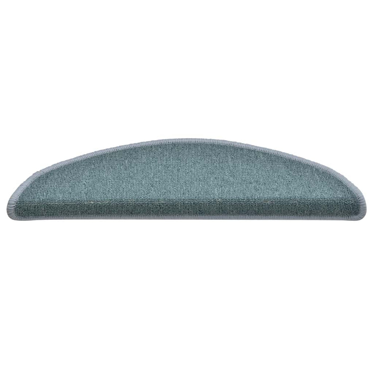 Vidaxx tapis d'escalier 30 pcs 56x17x3 cm bleu mer semi-circulaire
